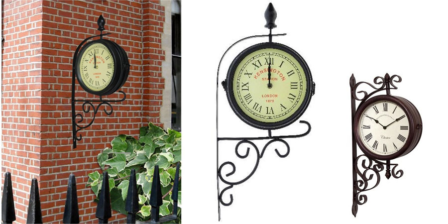 Kingfisher Dual Faced Garden Clock