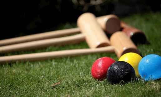 Wooden Adult Croquet Set Garden Outdoor Party Games Barbeque Mallet Complete New 
