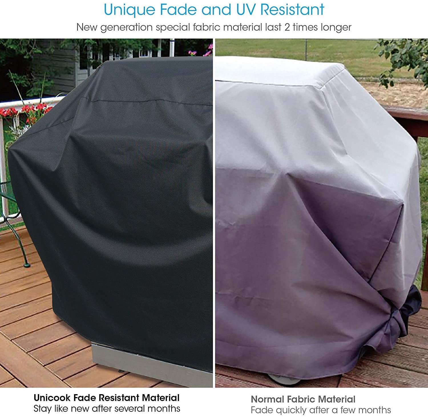Weather Resistant Gas Grill Cover Small 59" Vinyl Cover Waterproof Protection 
