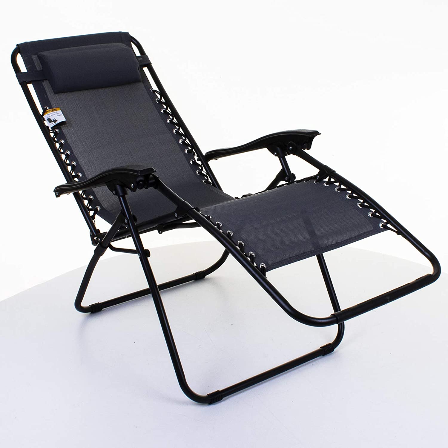 Garden Patio Folding Chairs With Cup And Phone Holder Abaseen Sun Lounger Recliner Zero Gravity Chair