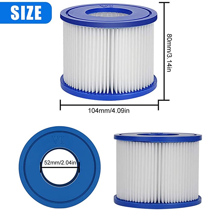 Achort Replacement Filter for Bestway Filter Cartridge VI, 2 Filters