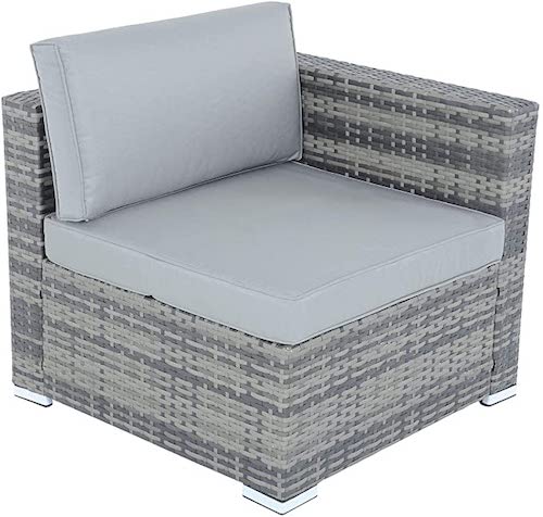 Azuma Monaco 5 Piece Grey Rattan Garden Furniture Set