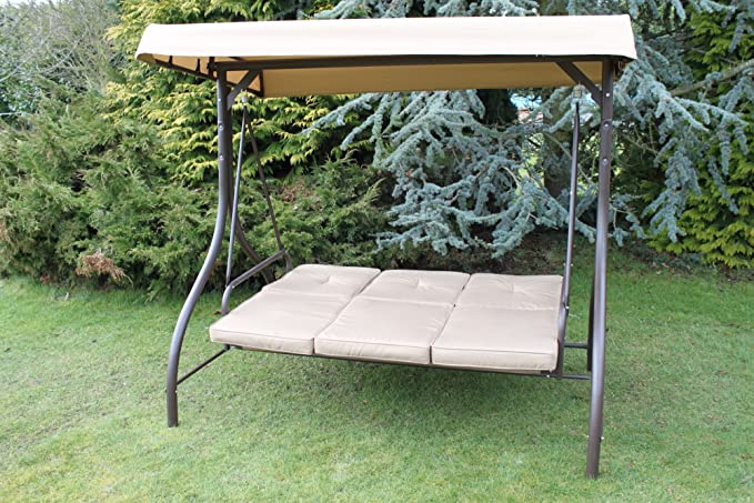 Garden Market Place Luxury Heavy Duty Garden 3 Seater Swing Seat