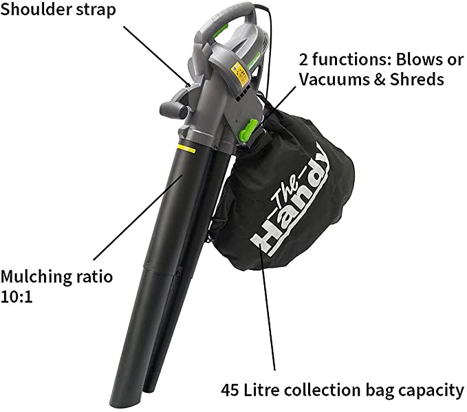 Handy THEV2600 Electric Leaf Blower/Vacuum