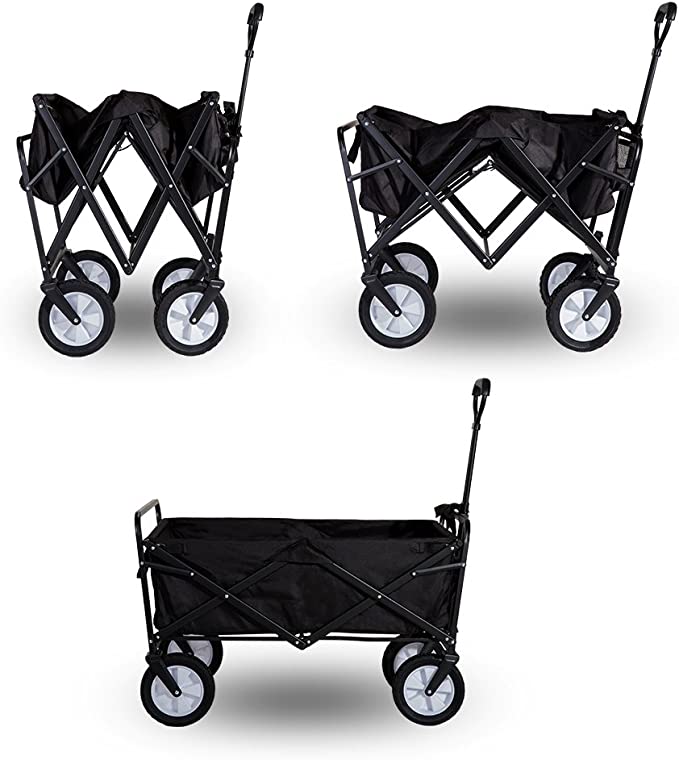 LIFE CARVER Garden Cart Foldable Pull Wagon Hand Cart