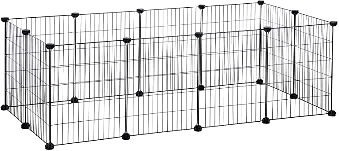 SONGMICS Guinea Pig Playpen, Indoor Rabbit Run Hutch Cage