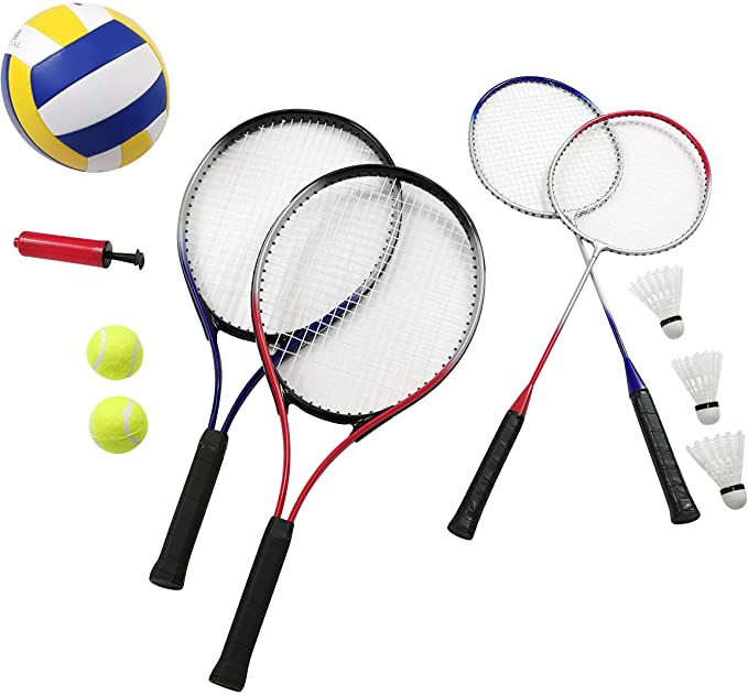 Traditional Garden Games 3 m Badminton Volleyball and Tennis Play set