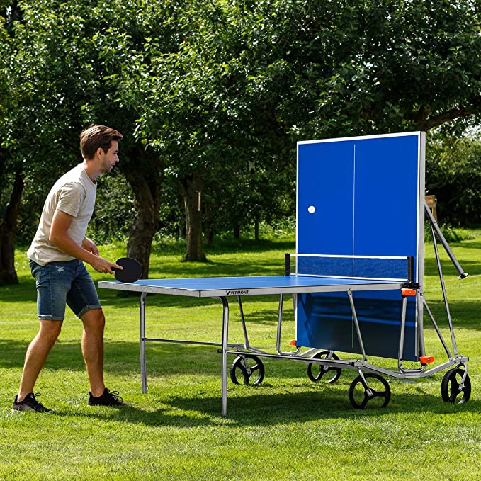 Vermont TS100 Outdoor Table Tennis Table – Portable Design | Foldable Multi-Surface Ping Pong Table