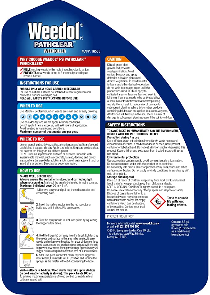 Weedol Pathclear Weedkiller Liquid Concentrate