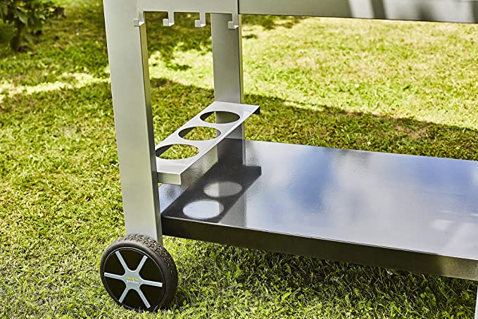 Cook'in Garden Media M Barbecue/Grill Trolley, Black/Silver