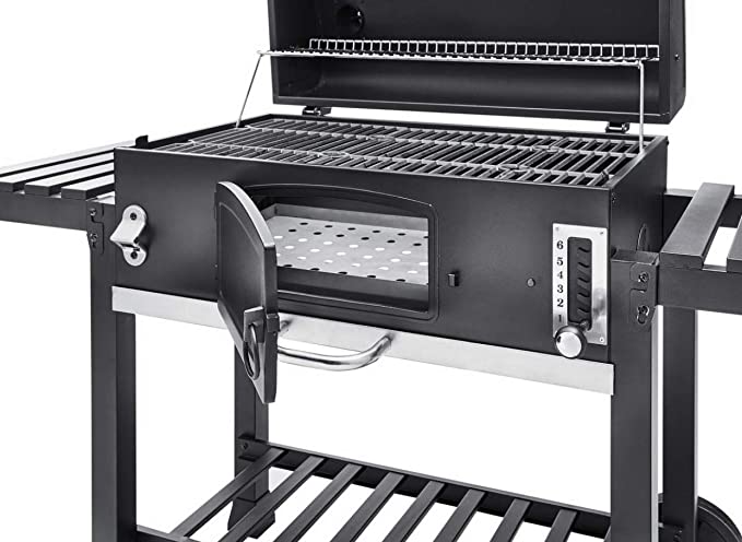 CosmoGrill XXL Charcoal Outdoor Smoker BBQ Portable Garden Barbecue Grill With Premium Cover