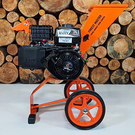 Forest Master 6hp Compact Petrol Wood Chipper Direct Drive 208cc 4 Stroke