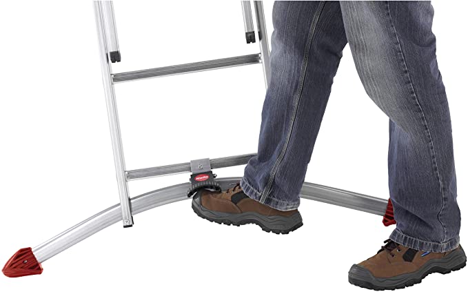 Hailo 9309-501 Superior Quality Profi Combination Ladder with 2 x 9 Plus 1 x 8 Rungs