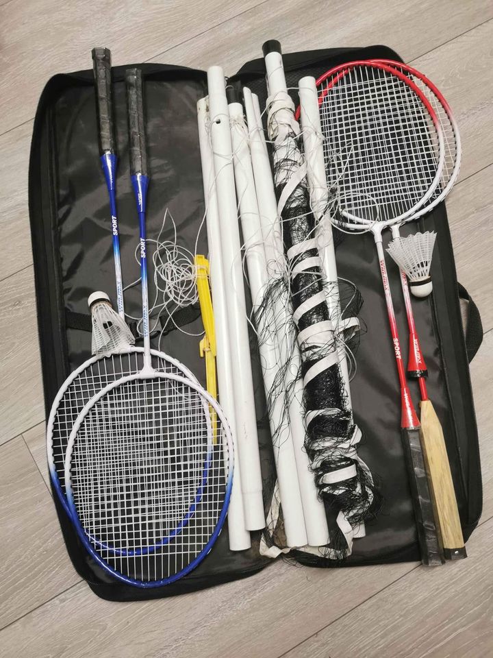 Professional 5m Badminton Set Racket Shuttlecock Poles Net Bag Garden Game 